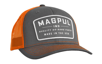 Go Bang Trucker Hat, Charcoal/Orange, One Size Fits Most MAG1102-015