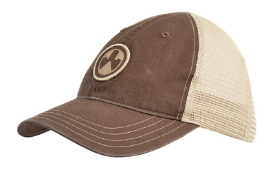 Icon Patch Garment Washed Trucker Hat, Brown/Khaki, One Size Fits Most MAG1105-212