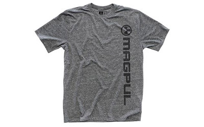 Megablend Vertical Logo Tee Shirt, L, Charcoal MAG665-030-L