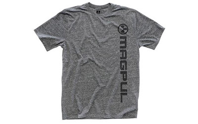 Megablend Vertical Logo Tee Shirt, M, Charcoal MAG665-030-M