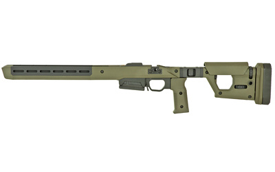 PRO 700 Fixed Stock, Fits Remington 700 Short Action, Billet Aluminum Construction Clad in Magpul Polymer, Ambidextrous, Fits Most AICS Pattern Magazines, OD Green Finish MAG997-ODG