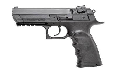 Baby Desert Eagle III, Semi-automatic, Full Size, 9MM, 4.43" Barrel, Polymer Frame, Black Finish, Black Grips, White 3 Dot Sights, 10Rd, 2 Mags BE99003RL