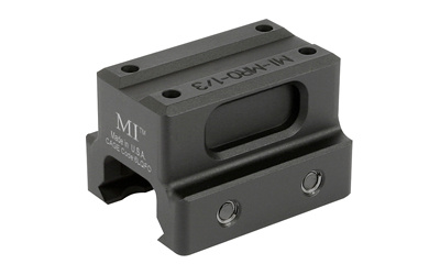 Lower 1/3 Mount, Aluminum, Black Anodized Finish, Fits Trijicon MRO MI-MRO-1/3