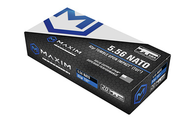 SBA Short Barrel Ammunition, 556NATO, 62 Grain, Solid Copper Bullet, TUI (Tumble Upon Impact) Design, 20 Round Box MXM-49001