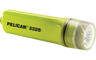 3325 LED 162 Lumens Flashlight, Helmet Mount, Yellow 033250-0100-245