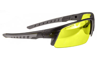 Blast FX Glasses, Ballistic Rated, Dual Molded Temple Arms, Enhanced Clarity Lens, Black Gray/Amber BL0140CS