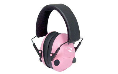 Electronic ProAmp Earmuff, Black Frame, Pink Muffs, NRR 23 PAP700CS