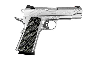 R1-S, Enhanced Commander Stainless, 1911, Semi-automatic, Metal Frame Pistol, Commander, 45 ACP, 4.25" Barrel, Stainless Steel, Satin Finish, Silver, Laminate Grips, Adjustable Rear Sight, Grip Safety, 8 Rounds, 2 Magazines R96360