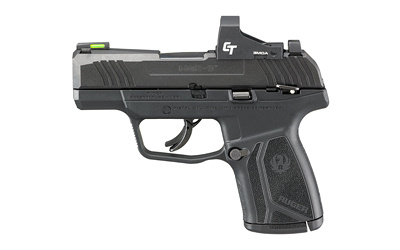 MAX-9-CT, Semi-automatic, Striker Fired, Sub-Compact, 9MM, 3.2", Black, 12Rd, Crimson Trace Optic, Optic Ready, Thumb Safety, Front Night Sight, Polymer, Black Oxide 03504