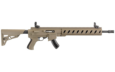 10/22, Semi-automatic, AR, 22 LR, 16.12", Flat Dark Earth, Collapsible Stock, Right Hand, 1:16, 15Rd 21144