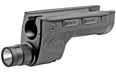 6 Volt Shotgun Forend Weaponlight, Fits Mossberg 500/590, Black Finish, 600/200 Lumen, Ambidextrious, Momentary/constant On and Disable Rock DSF-500-590