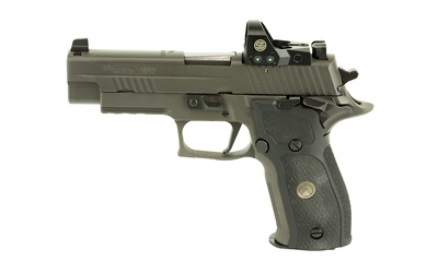 P226 Legion SAO, Semi-Automatic Pistol, Single Action Only, Full Size, 9MM, 4.4" Barrel, Alloy Frame, Stainless Steel Slide, Legion Gray PVD Finish, Checkered G10 Grips, Electro-Optics X-RAY3 High Visibility Day/Night Sights, Romeo1 Reflex Sight, 10Rd, S