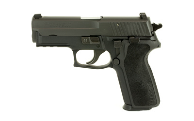 P229, Double Action, Compact, 9MM, 3.9" Barrel, Alloy Frame, Blue Finish, E2 Plastic Grips, Fixed Night Sights, 10Rd, 2 Magazines, Decocker 229R-9-BSS