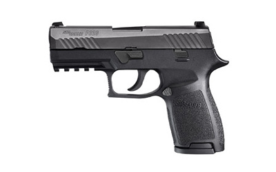 P320 Compact, Striker Fired, 9MM, 3.9" Barrel, Polymer Frame, Nitron Finish, Night Sights, 10Rd Magazine, with 1913 Rail 320C-9-BSS-10