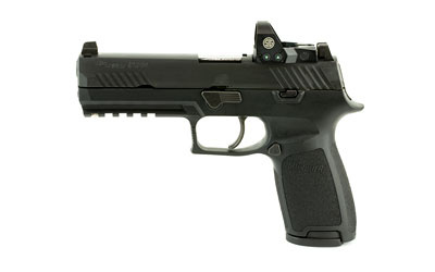 P320, Full Size, Semi-automatic, Striker Fired, Full, 9MM, 4.7", Polymer, Nitron, Polymer, 10Rd, Night Sights, Romeo 1 320F-9-BSS-RX-10