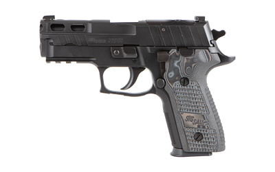 P229, Pro, Double Action/Single Action, Metal Frame Pistol, Compact, 9MM, 3.9" Barrel, Cerakote Finish, Black, Hogue Black/Gray Piranha G-Mascus Grips, XRAY3 Day/Night Sights, Decocker, Stylized Optic Ready PRO-CUT Slide, 15 Rounds, 3 Magazines E29R-9-BX