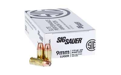 Elite V-Crown, 9MM, 115 Grain, Jacketed Hollow Point, 50 Round Box E9MMJHP115-50