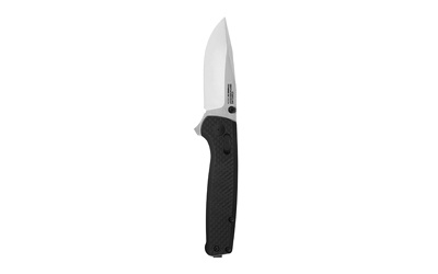 Terminus XR, Folding Knife, 2.95" Straight Clip Point, Black G10 and Carbon Fiber Handle, CPM S35VN Steel, Satin Finish, Silver SOG-TM1025-BX