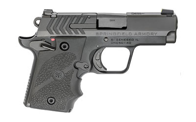 911, 1911 Micro Compact, 9MM, 3" Barrel, Alloy Frame, Black Nitride Finish, 2 Magazines, 1-6Rd & 1-7Rd, Hogue Rubber Wrap Round Grip, Tritium Night Sights PG9119H