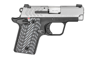 911, 1911 Micro Compact, 9MM, 3" Barrel, Alloy Frame, Stainless Steel Slide, 2 Magazines, 1-6Rd & 1-7Rd, Hogue G10 Grips, Tritium Night Sights PG9119S