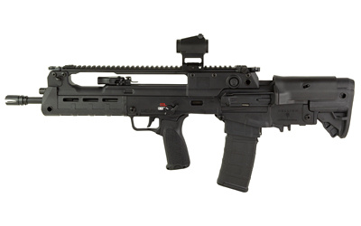 Hellion, Semi-automatic Rifle, Bullpup, 223 Remington/556NATO, 16" Hammer Forged Barrel, 1:7 Twist, 4 Prong Flash Hider, Matte Finish, Black, BCM MOD 3 Grip, 5-Position Adjustable Stock with Cheek Riser, Front/Rear Flip Sights, 2-Position Short Stroke Ga