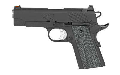 Gear Up Package, Range Officer Elite, Compact, Semi-automatic, 1911, 45 ACP, 4" Match Grade Barrel, Alloy Frame, Black T Finish, G10 Grips, 5 Magazines, 6Rd, Ambidextrous Thumb Safety, Fiber Optic Front Sight and Tactical Ledge Rear Sight, Range Bag incl
