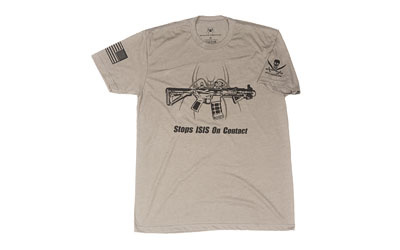 Stops ISIS Spike's Tacical Tee Shirt, XXL, Gray SGT1071-2X