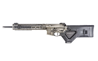 Spartan, Semi-automatic Rifle, 223 Rem/556NATO, 16" Chrome Lined Barrel, 1:7 Twist, Nickel Boron Coated Battleworn Finish, HERA CQR Stock, MBUS PRO Sights, Spartan Lower Receiver, CMC Match Grade 2-Stage 2/3 Flat Trigger, Spike's Tactical Gen II Tool-les