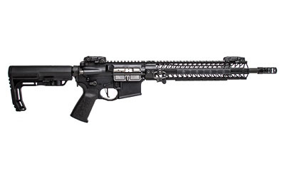 Black Assassin V2, Semi-automatic, 223 Rem/556NATO, 16" (14.5" with Pinned Brake) Barrel, Black Finish, Minimalist Stock, Pro Grip, MLOK Rail, CMC Flat 2 Stage Trigger, R2 Brake, Flip Up Front and Rear Sights, No Mag STR5691-M2S