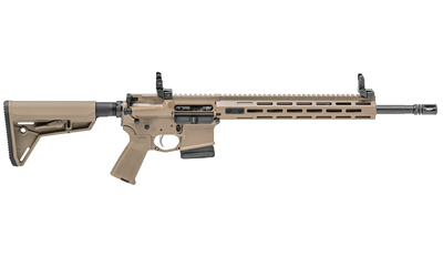 SAINT, Semi-automatic, 223 Rem/556NATO, 16" Barrel, 1:8 Twist, Mid-Length Gas System, Flat Dark Earth Finish, Magpul Stock and Grip, Free Float M-Lok Handguard, 1-10Rd PMAG, Flip Up Front and Rear Sights ST916556FDEFFHLC