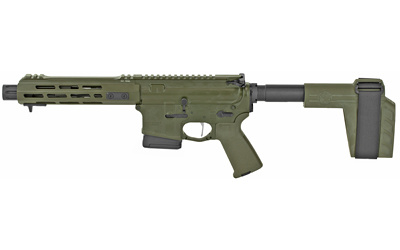 SAINT Victor Pistol, Semi-automatic, AR, 223 Remington/556NATO, Stainless Steel 7.5" Barrel, 1:7 Twist, OD Green Finish, BCM Trigger Guard & Mod 3 Pistol Grip, M-LOK Free Float Handguard, 10Rd PMAG STV975556GLC