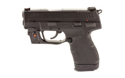 XDE, Semi-automatic, DA/SA, Compact, 9MM, 3.3" Barrel, Polymer Frame, Black Finish, 2 Mags, 1-8Rd, 1-9Rd, Ambidextrous Safety, Fiber Optic Front Sight and Low Profile Combat Rear Sight, Includes Red Viridian Laser XDE9339BVR