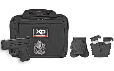 XD-MOD.2 with GripZone, 9MM, 3" Barrel, Polymer Frame, Black Finish, Fiber Optic Front and Low Profile Combat Rear Sights,Instant Gear Up Includes 5 Magazines, Range Bag, Hard Case, Holster and Magazine Pouch XDG9801HC