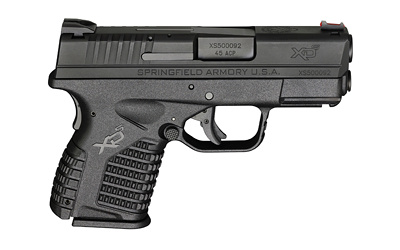 XDS, 45ACP, 3.3" Barrel, Polymer Frame, Black Finish, Fiber Optic Front Sight, 6Rd, 1 Magazine XDS93345BB