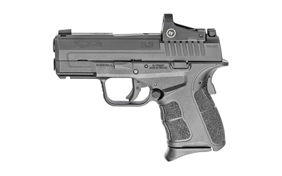 XD-S, Mod.2, OSP, Striker Fired, Semi-automatic, Polymer Frame Pistol, Compact, 9MM, 4" Barrel, Melonite Finish, Black, White Dot Front Sight, Serrated Rear Sight, Crimson Trace Red Dot, 2 Magazines, (1) 7-Round, (1) 9-Round Extended XDSG9409BCT