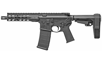 STAG-15, Semi-automatic, AR, 556NATO, 7.5", Aluminum, Black, Collapsible Stock, 30Rd STAG15000502