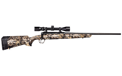 Axis XP Camo, Bolt Action, 350 Legend, 18" Barrel, Black Color, Mossy Oak Break-Up Country Polymer Stock, Right Hand, Weaver 3-9x40 Scope, 4Rd, Detachable Box Magazine 57546