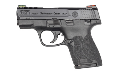 Shield M2.0 Performance Center Ported, Semi-automatic, Striker Fired, Compact, Performance Center Tuned Action, 9MM, 3.1" Ported Barrel, Polymer Frame, Black Armornite Finish, 7 & 8Rd, 2 Magazines, Cleaning Kit Included, Thumb Safety, HiViz Fiber Optic S