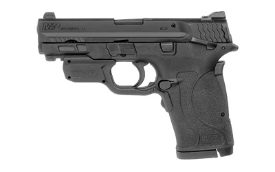 M&P380 SHIELD EZ M2.0, Semi-automatic Pistol, Internal Hammer Fired, Compact, 380ACP, 3.675" Barrel, Polymer Frame, Black Finish, 3-Dot Sights, Grip/Thumb Safety, 8Rd, 2 Magazines, Crimson Trace Green Laser Sight 12610