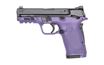 M&P 380 SHIELD EZ M2.0, Internal Hammer Fired, Semi-automatic Pistol, Polymer Frame Pistol, Micro-Compact, 380ACP, 3.675" Barrel, Cerakote Finish, Black Slide, Purple Frame, 3-Dot Sights, Manual Thumb Safety, 8 Rounds, 2 Magazines 14017
