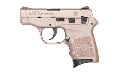 M&P Bodyguard, Double Action Only, Semi-Automatic, Polymer Frame Pistol, Sub-Compact, 380ACP, 2.75" Barrel, Cerakote Finish, Rose Gold, Fixed Sights, 6 Round, 2 Magazines 14027