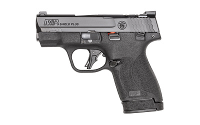 M&P9 Shield Plus OR, Striker Fired, Semi-automatic, Polymer Frame Pistol, Micro Compact, 9MM, 3.1" Barrel, Armornite Finish, Black, Tritium Night Sights, Tennessee Special Logo, Optics Ready, Thumb Safety, 13 Rounds, 2 Magazines, (1)-13 Rounds and (1)-10
