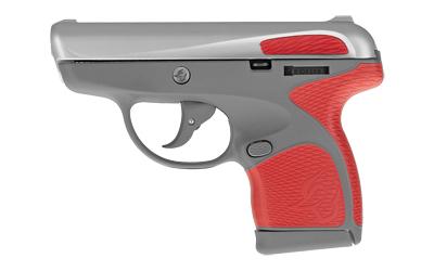 Spectrum, Semi-automatic Striker Fired Pistol, 380ACP, 2.8" Barrel, Gray Polymer Frame, Red Overmold, Stainless Slide, 1-6Rd & 1-7Rd, 2 Magazines 1007039206