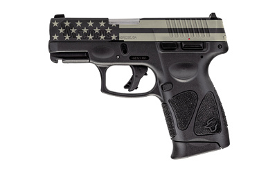 G3C, Striker Fired, Semi-automatic, Polymer Frame Pistol, Compact, 3.26" Barrel, Stars and Stripes Slide. Matte Finish, Black, Fixed Front Sight With Drift Adjustable Rear Sight, Manual Thumb Safety, 12 Rounds, 3 Magazines 1-G3C931-USBT