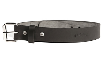 Uncle Mikes Leather Belt, 44"-48", Full Grain Leather, Nickel Plated Buckle, Black BLT-UM-44-48-MBL
