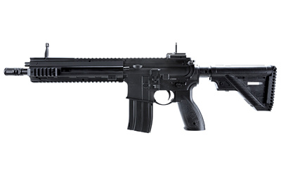 HK 416, Semi-automatic CO2 Air Rifle, 177 BB, 12 Gram, Matte Finish, Black, Iron Sights, Synthetic Stock, 450 Feet Per Second, 500 Rounds, 1 Magazine 2252310
