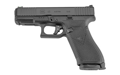 WCGLK45, Semi-automatic, Striker Fired, Full Size, 9MM, 4.02", Black, 17Rd, 3 Magazines, Vickers Elite, Fiber Optic Front Sight, Poly, DLC GLK-VEG5-45