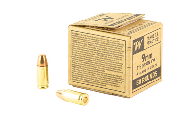 Service Grade, 9mm, 115 Grain, Full Metal Jacket, 50 Rounds Box SG9W50