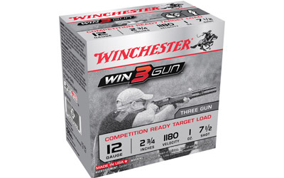 3Gun Ammunition, 12Gauge, 2.75", #7.5 Grain, 2 3/4 Dram, 25 Per Box XLT127TG