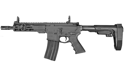 RP9SFS, Semi-automatic, AR, 223REM/56NATO, 9" Barrel, 1:7 Twist, Flash Hider, Aluminum Receivers, Anodized Finish, Black Color, 5- Position SB Brace, Hogue Pistol Grip, 7" Forearm, Front/Rear Flip Sights, 30Rd, 1 Magazine, Includes Hard Plastic Case RP9S